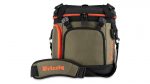 front view of grizzly drifter 20 soft sided cooler in green/black/orange
