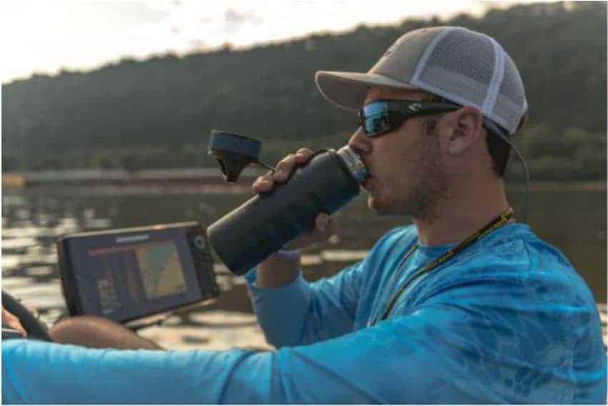 fishing with grizzly coolers, insulated water bottle stainless steel