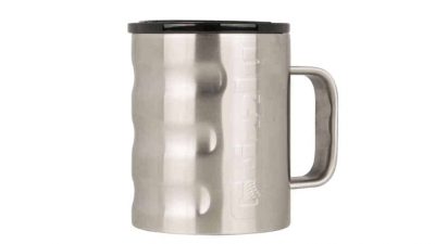 insulated coffee cup - brushed stainless