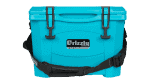 teal grizzly 15 quart cooler, lid close with carry strap