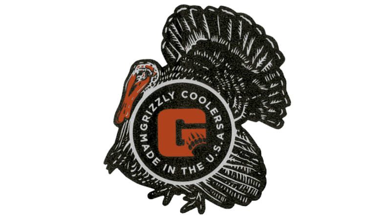 grizzly coolers turkey sticker for coolers