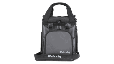Grizzly Drifter 12 Soft Sided Cooler Bag In Black/Gunmetal