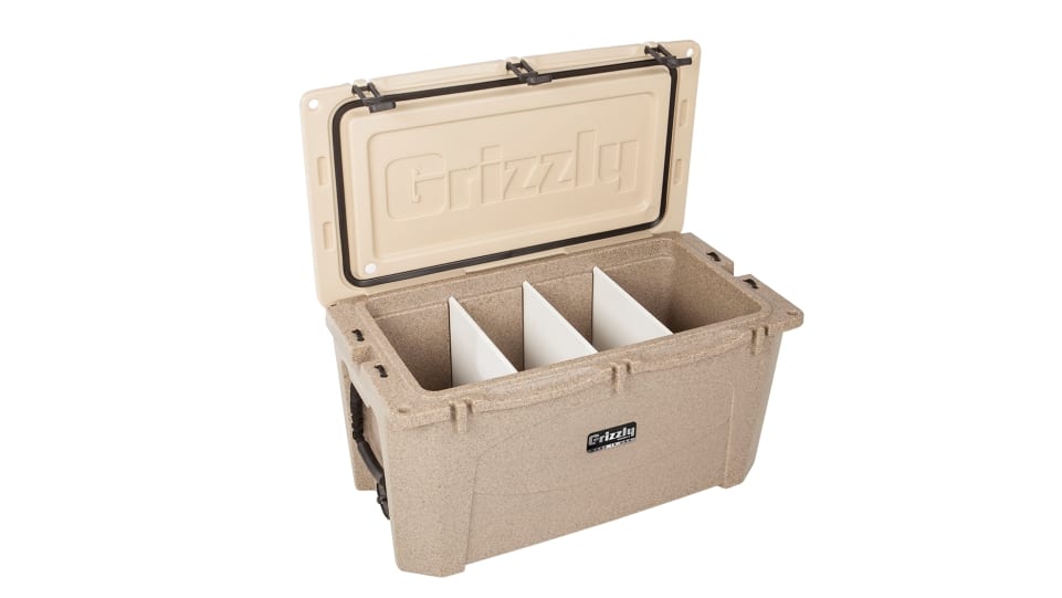3 folding cutting boards in grizzly 40 quart cooler