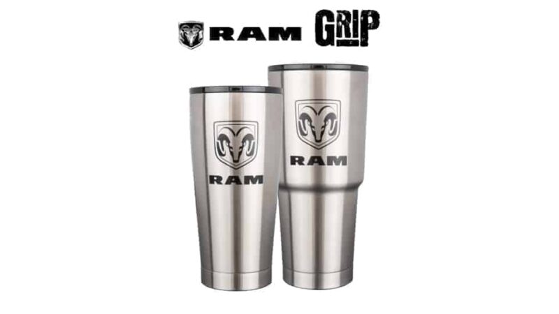 Dodge Ram Logos On Grizzly Grip Cups