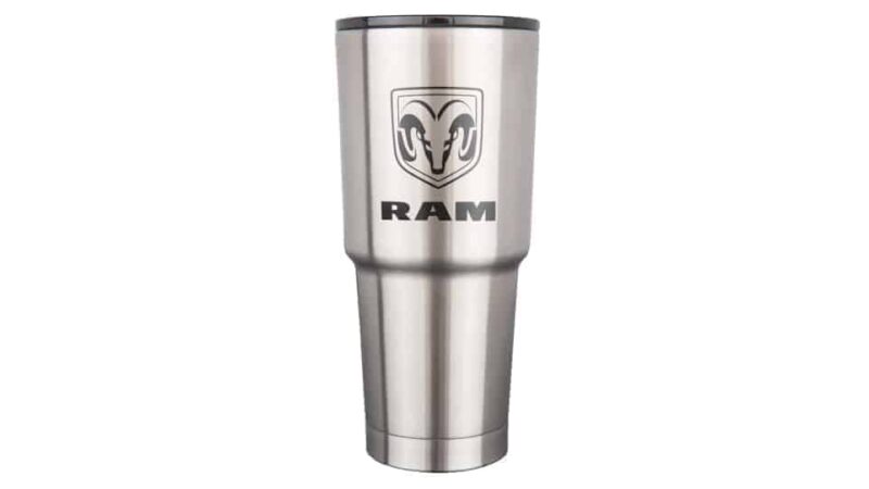 Front View Of 32 Oz Dodge Ram Grip Cup