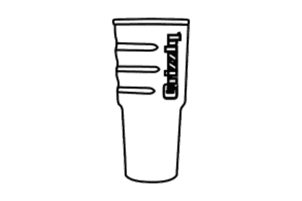 Grizzly Grip Cup Drawing Outline