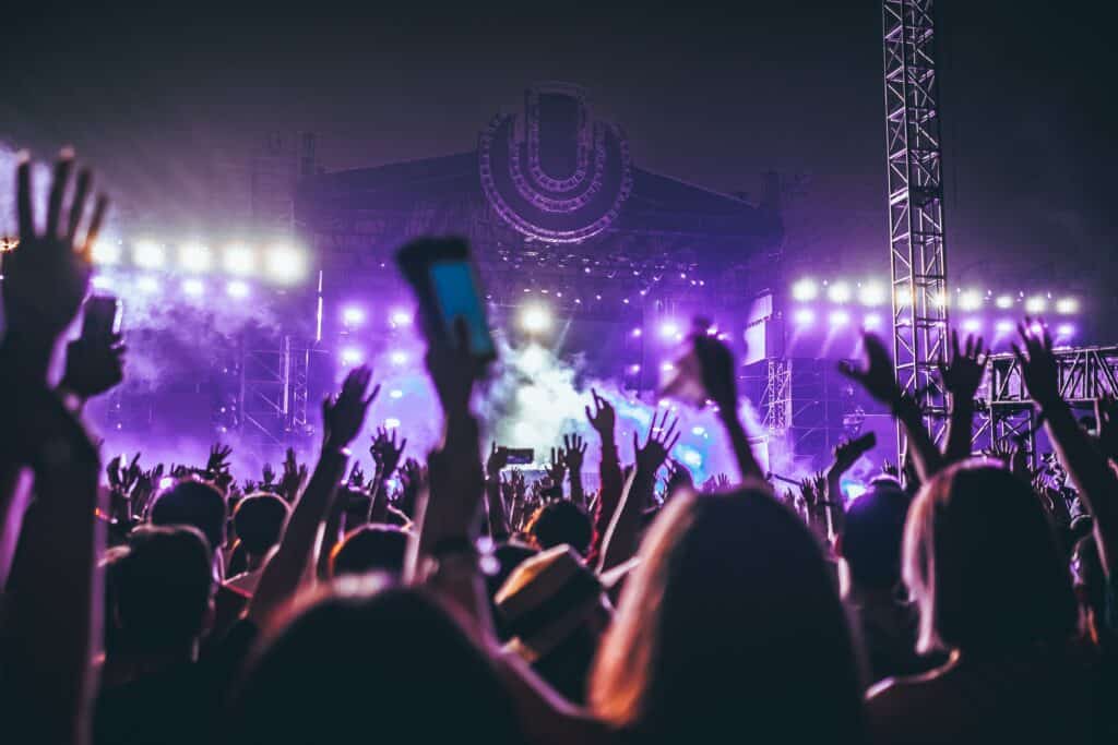 Music Festival At Night Time