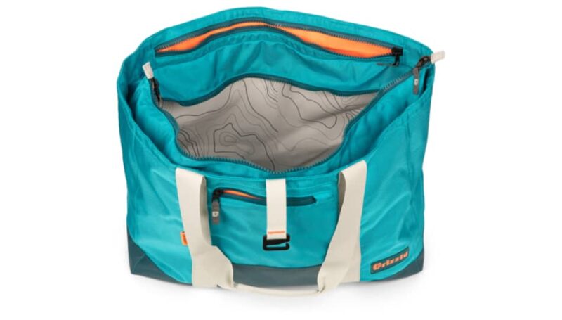Drifter Carryall Cooler Bag Glacier Blue Top Open Angled View
