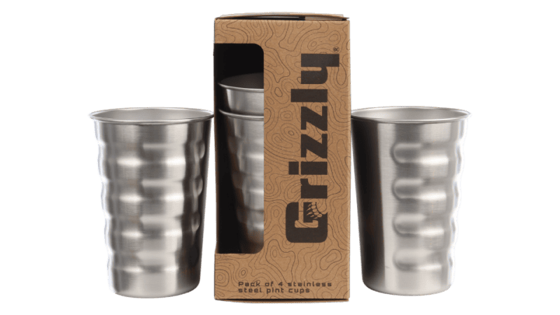 16 Oz Stainless Steel Cup - Grizzly Coolers