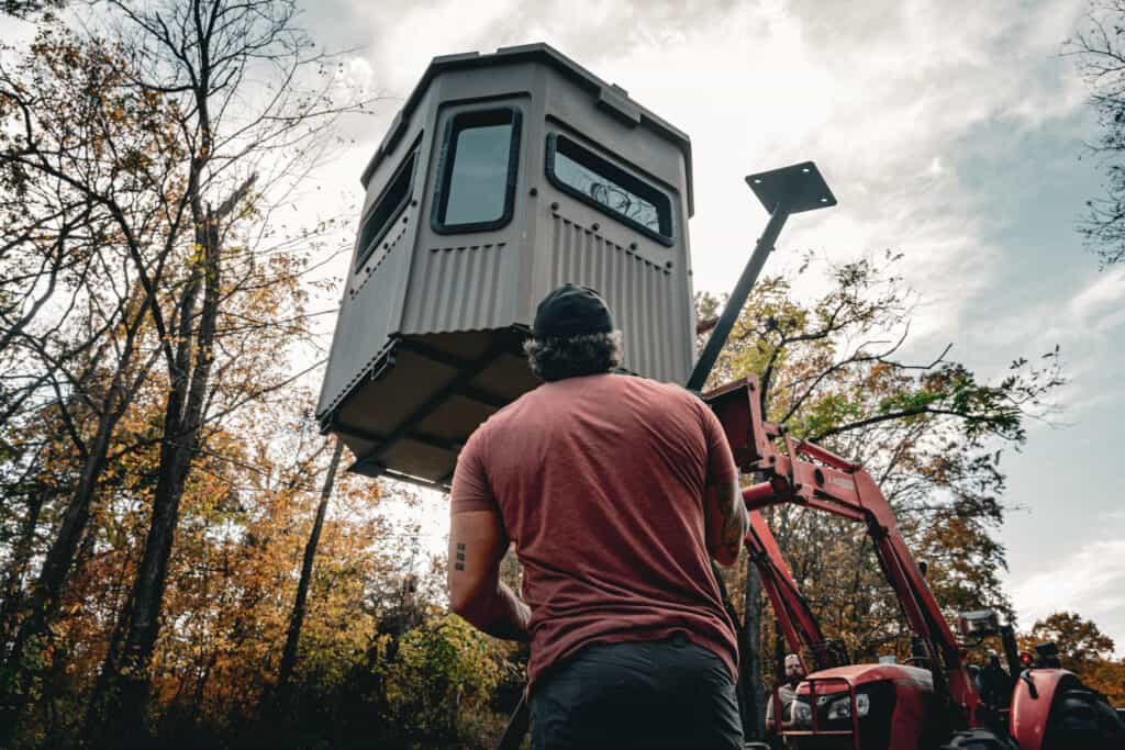 Setting Up Tower Kit Elevated Hunting Blind